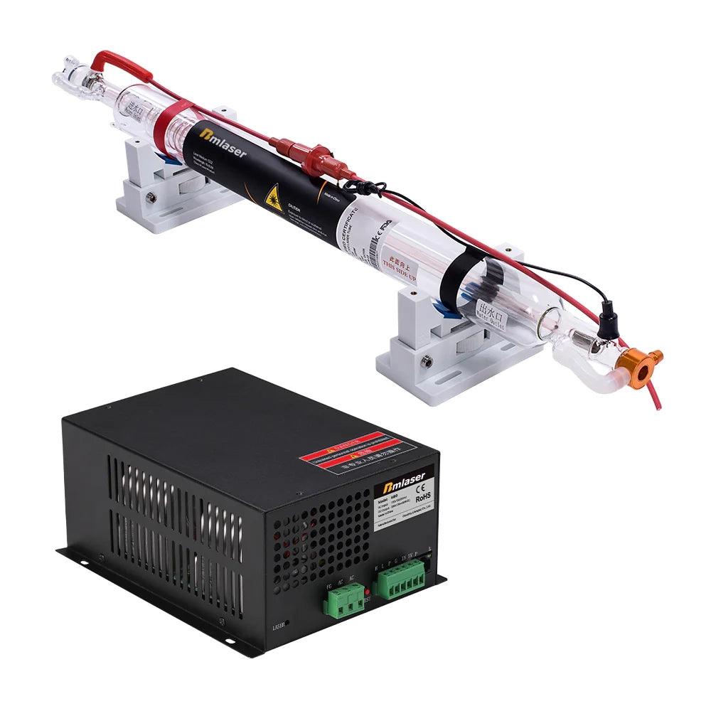 BMLaser Bundle For Sale 60W Metal Head Co2 Laser Tube + 80W 115V Laser Power Supply