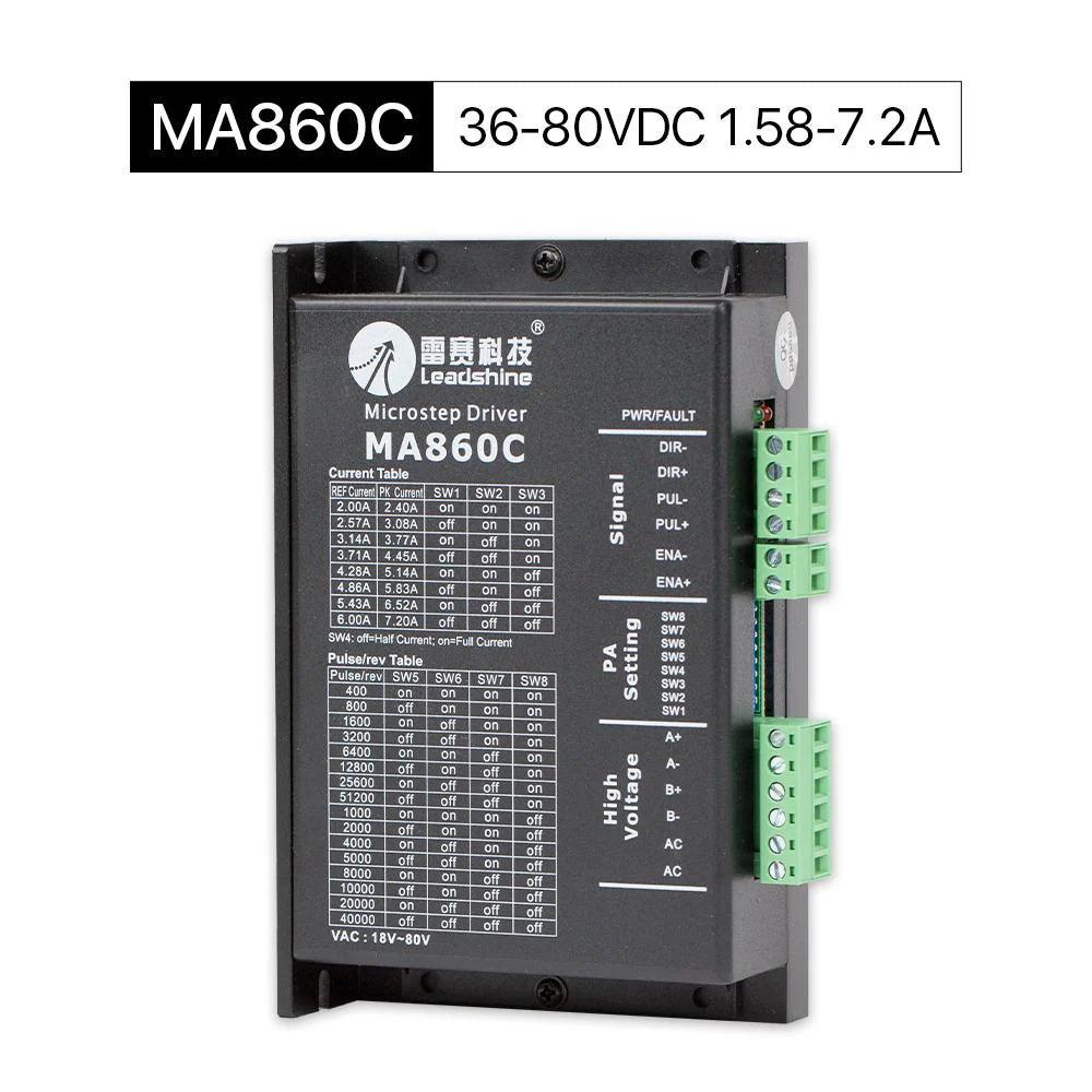 BMLaser MA860C 36-80VDC 1.58-7.2A Leadshine 2 Phase Nema23/34 Stepper Motor Driver