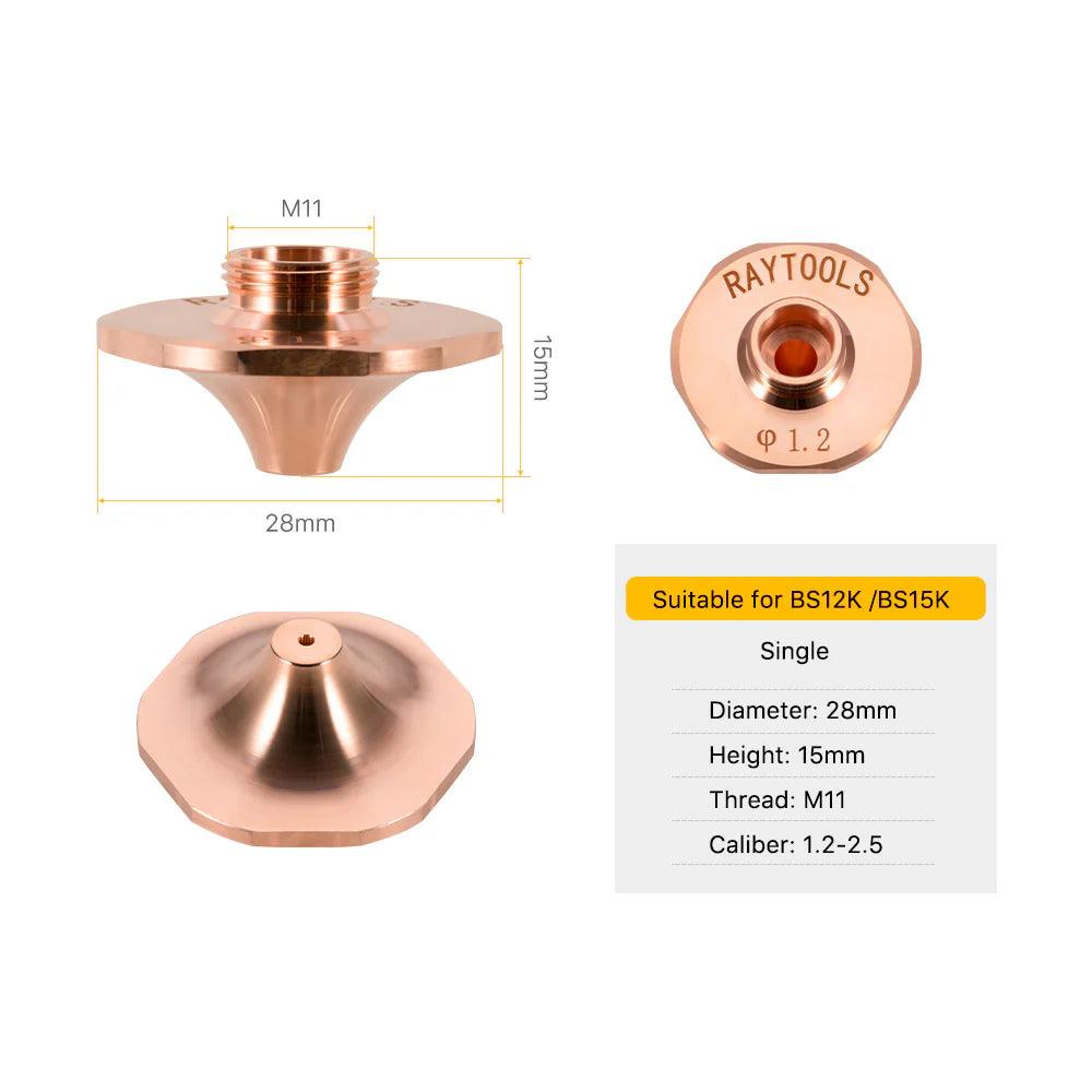 A Type Original Raytools Nozzle For BS12K/BS15K BMLaser Single Layer Nozzle Caliber 1.2-2.5 BM Laser -2