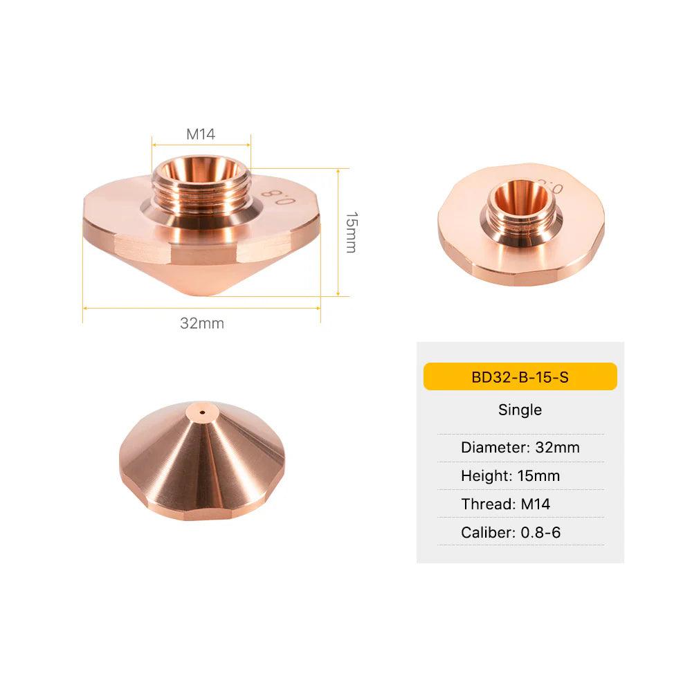 D32 H15 M14-BD Series Laser Cutting Nozzles BMLaser
