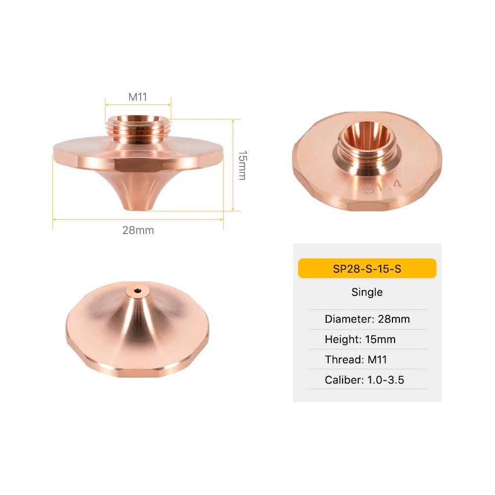 SP Series S Type Laser Nozzles D28 H15 M11 BMLaser-2