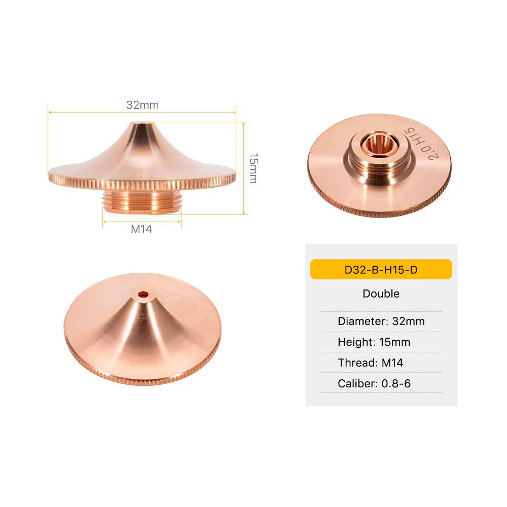 Dia.32 Series B Type Laser Nozzles D32 H15 M14 BMLaser 2