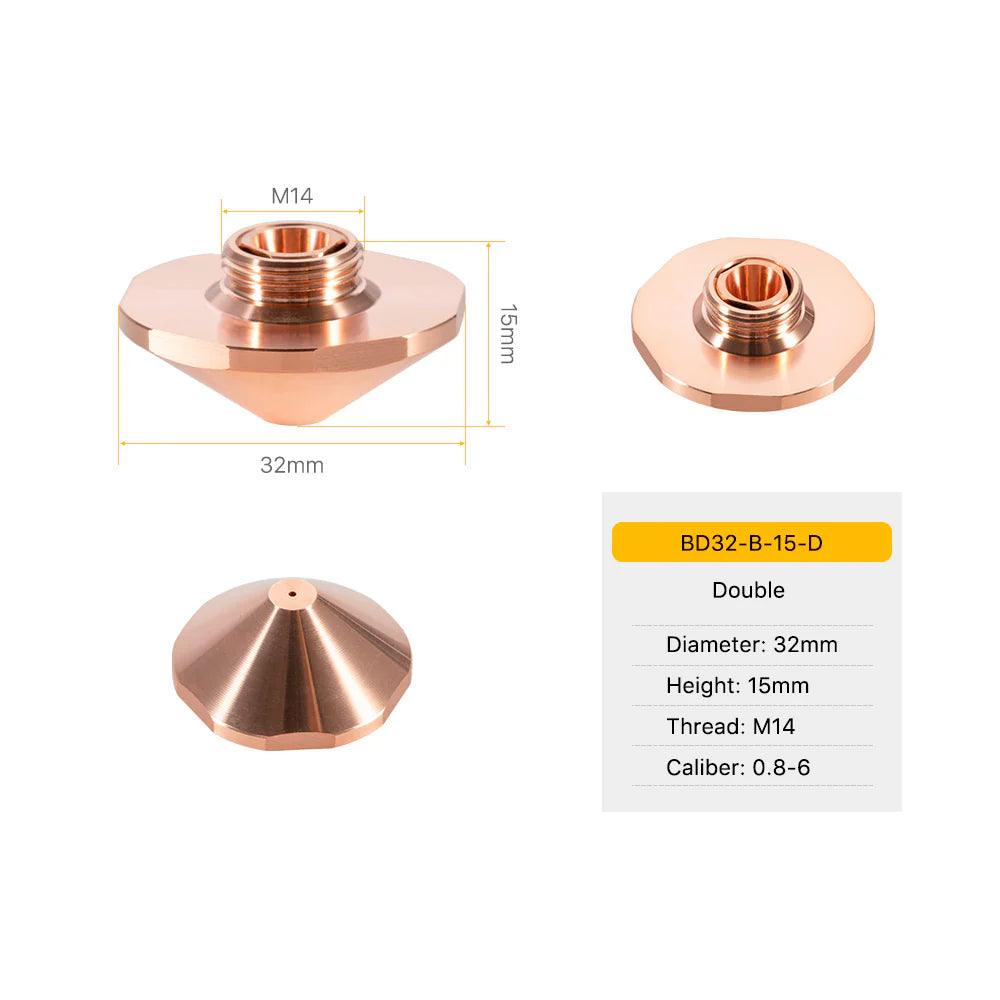 D32 H15 M14-BD Series Laser Cutting Nozzles BMLaser