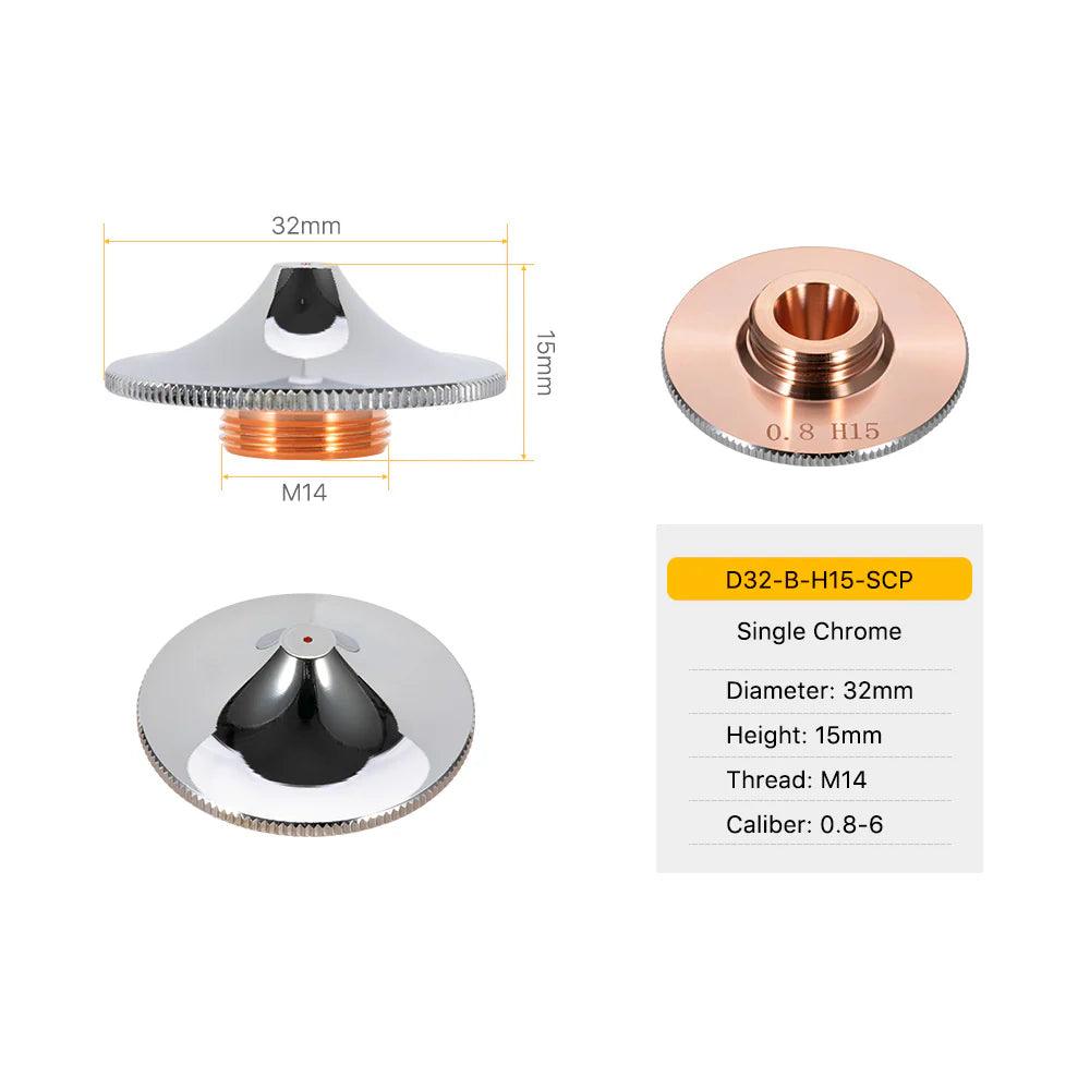 Dia.32 Series B Type Laser Nozzles D32 H15 M14 BMLaser 3