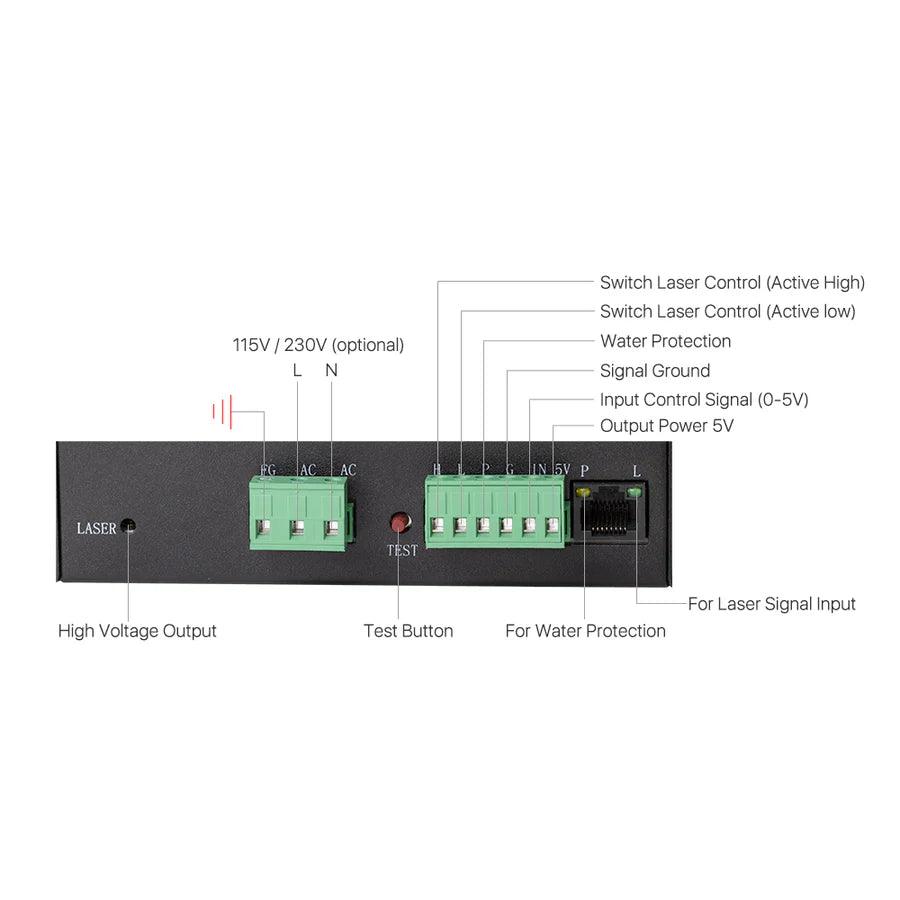 BMLaser Bundle For Sale 60W Metal Head Co2 Laser Tube + 80W 115V Laser Power Supply