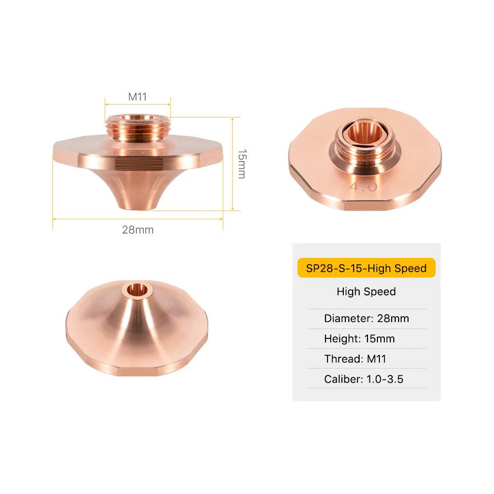 SP Series S Type Laser Nozzles D28 H15 M11 BMLaser-4