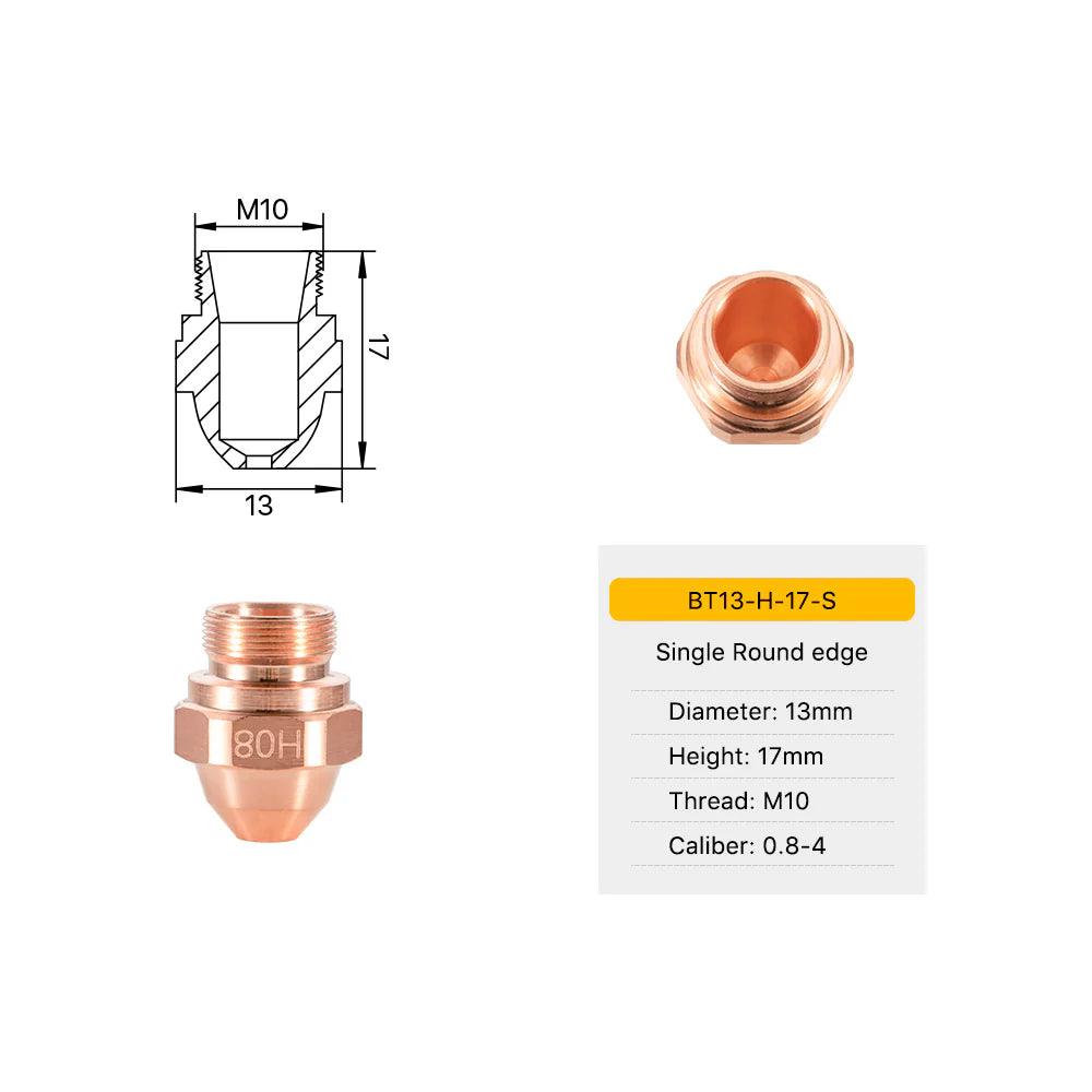 D13 H17 M10-BT H Series Laser Cutting Nozzles BMLaser3