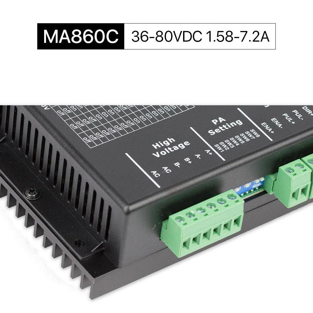 BMLaser MA860C 36-80VDC 1.58-7.2A Leadshine 2 Phase Nema23/34 Stepper Motor Driver