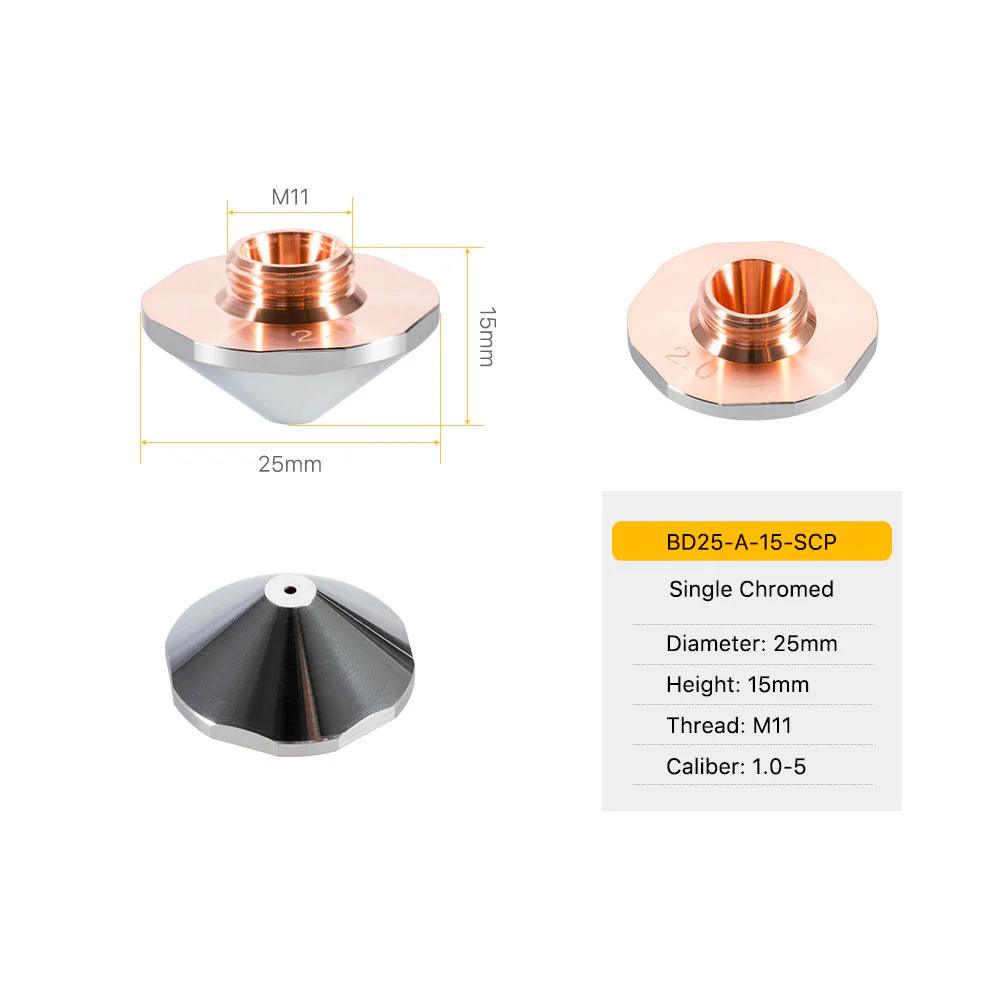BD Series Laser Cutting Nozzles D25 H15 M11 BMLaser4