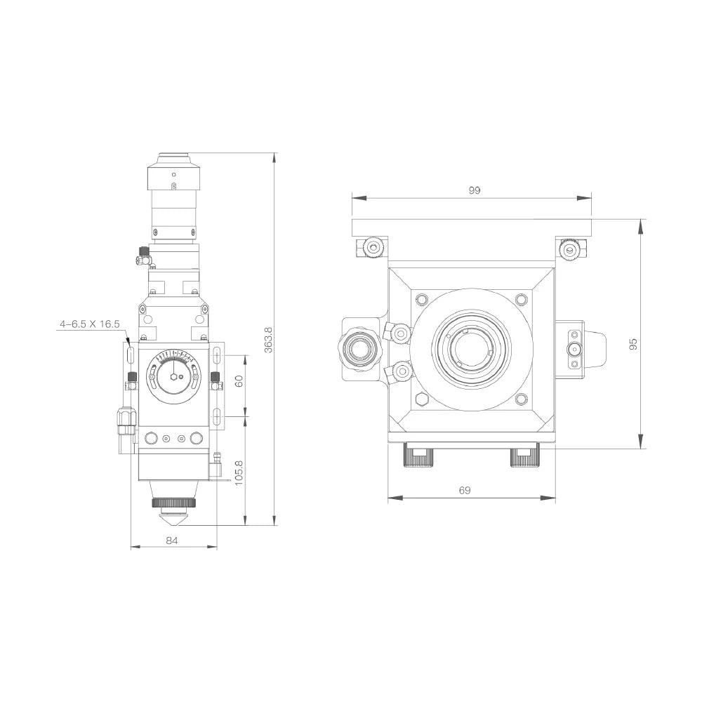 BMLaser 0-2kW WSX KC15A Fiber Laser Cutting Head