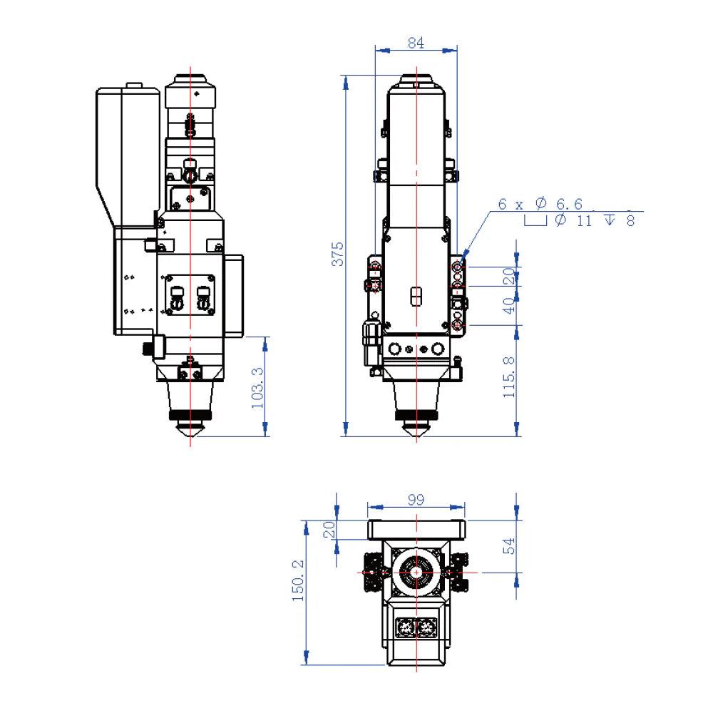 BMLaser 0-3kW WSX NC30E Autofocus Fiber Laser Cutting Head