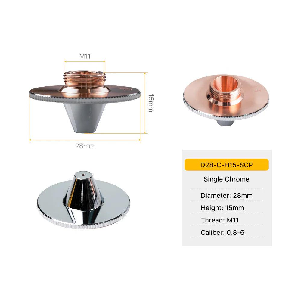 D28 Series C Type Single chromed Laser Nozzles BMLaser