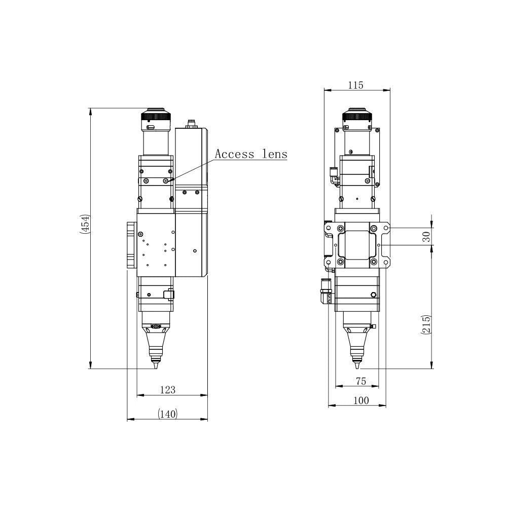 BMLaser 0-3.3KW Raytools BMH111 3D Autofocus Fiber Laser Cutting Head