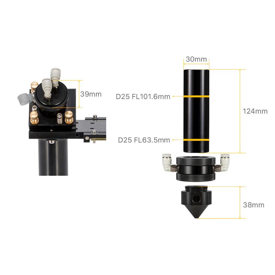 BMLaser G Series CO2 Laser Head Set With Water Cooling Interface