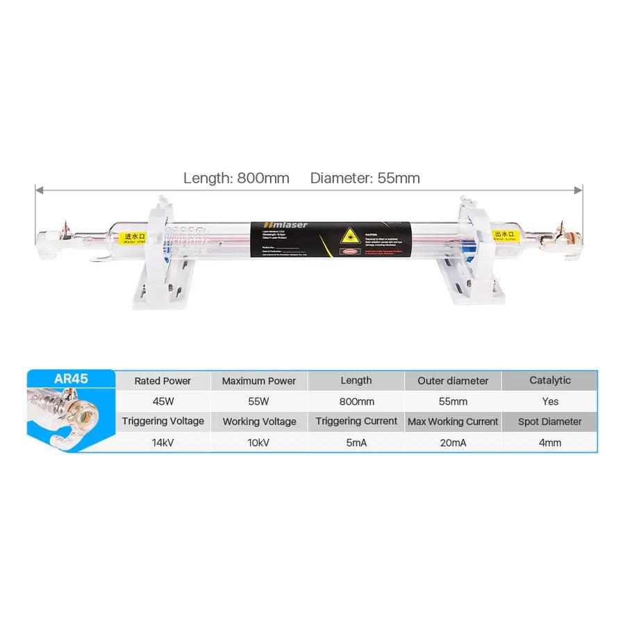 BMLaser 45W AR Series CO2 Glass Laser Tube