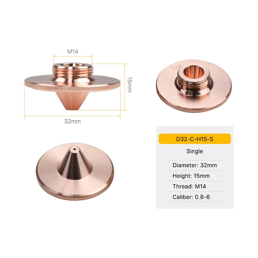 Dia.32 Series C Type Laser Nozzles D32 H15 M14 BMLaser2