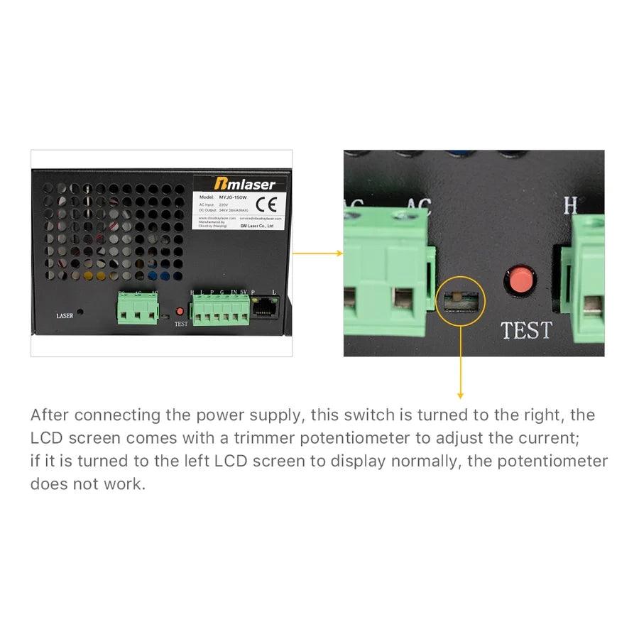 BMLaser LCD Display Current Meter For MYJG 100W&150W