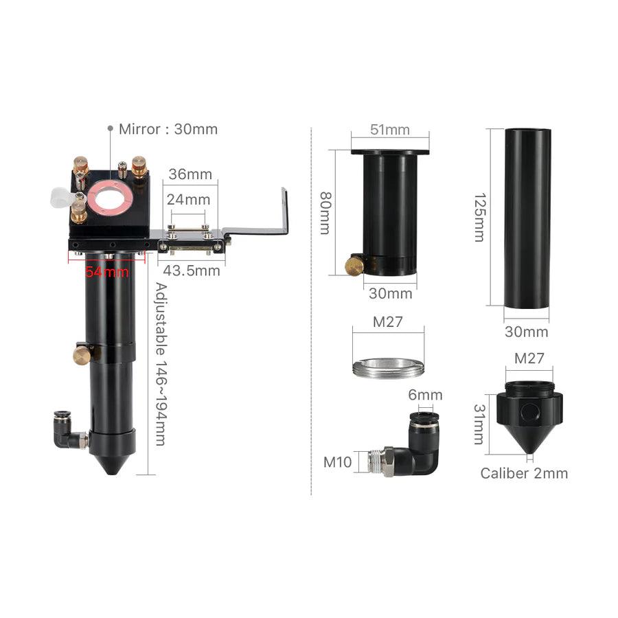 BMLaser G Series Black Laser Head Set With 1st Mirror Mount & 2nd Mirror Mount