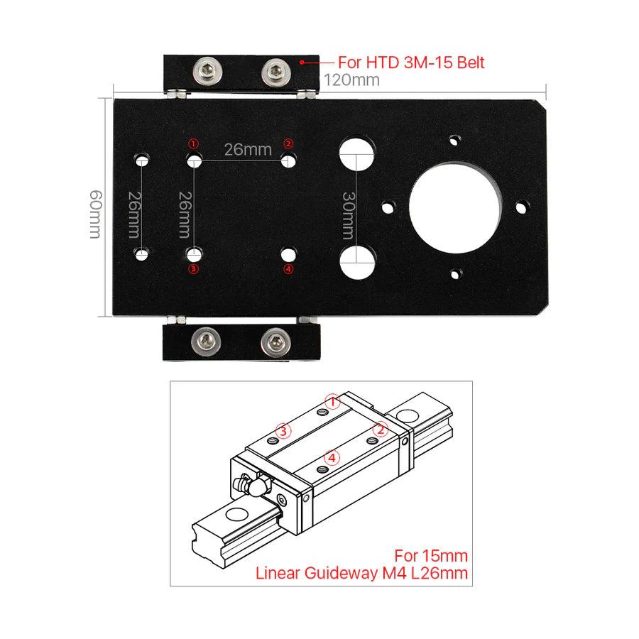 BMLaser E Series Black CO2 Laser Head Set With 1st Mirror Mount & 2nd Mirror Mount