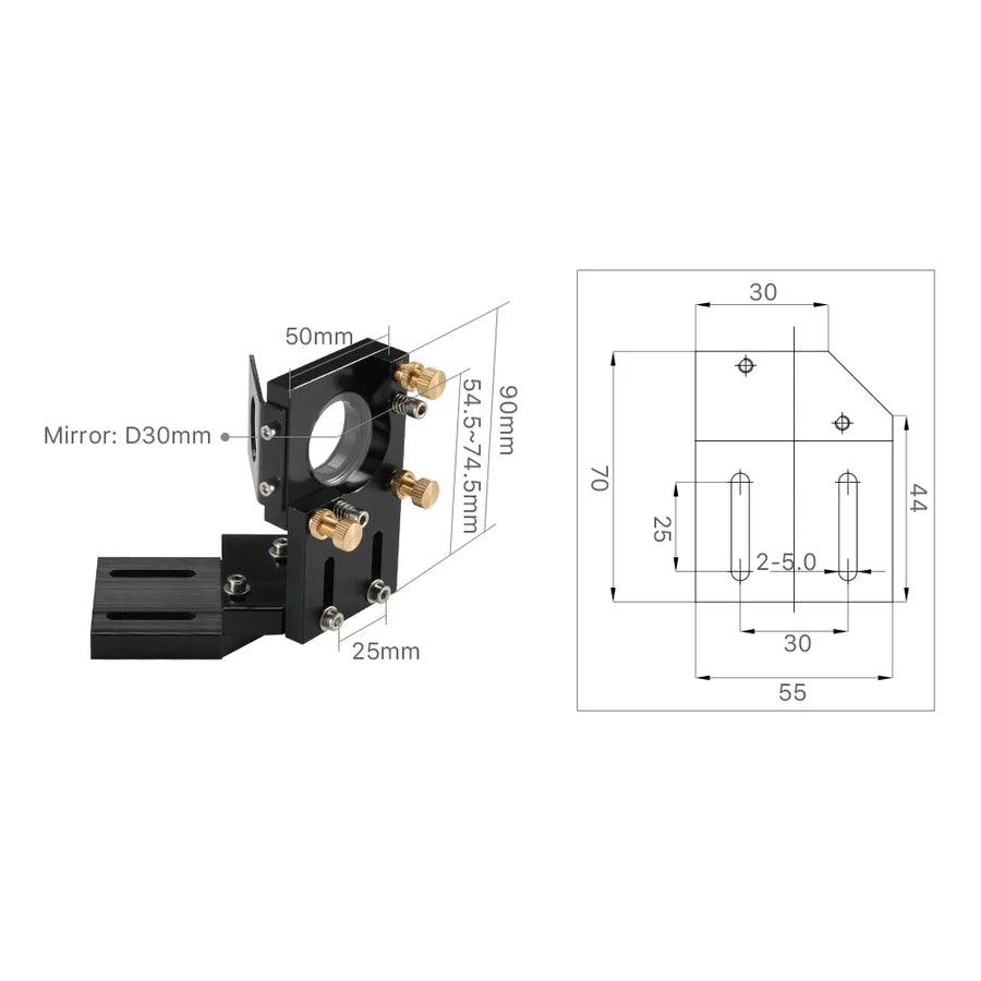BMLaser G Series Black Laser Head Set With 1st Mirror Mount & 2nd Mirror Mount