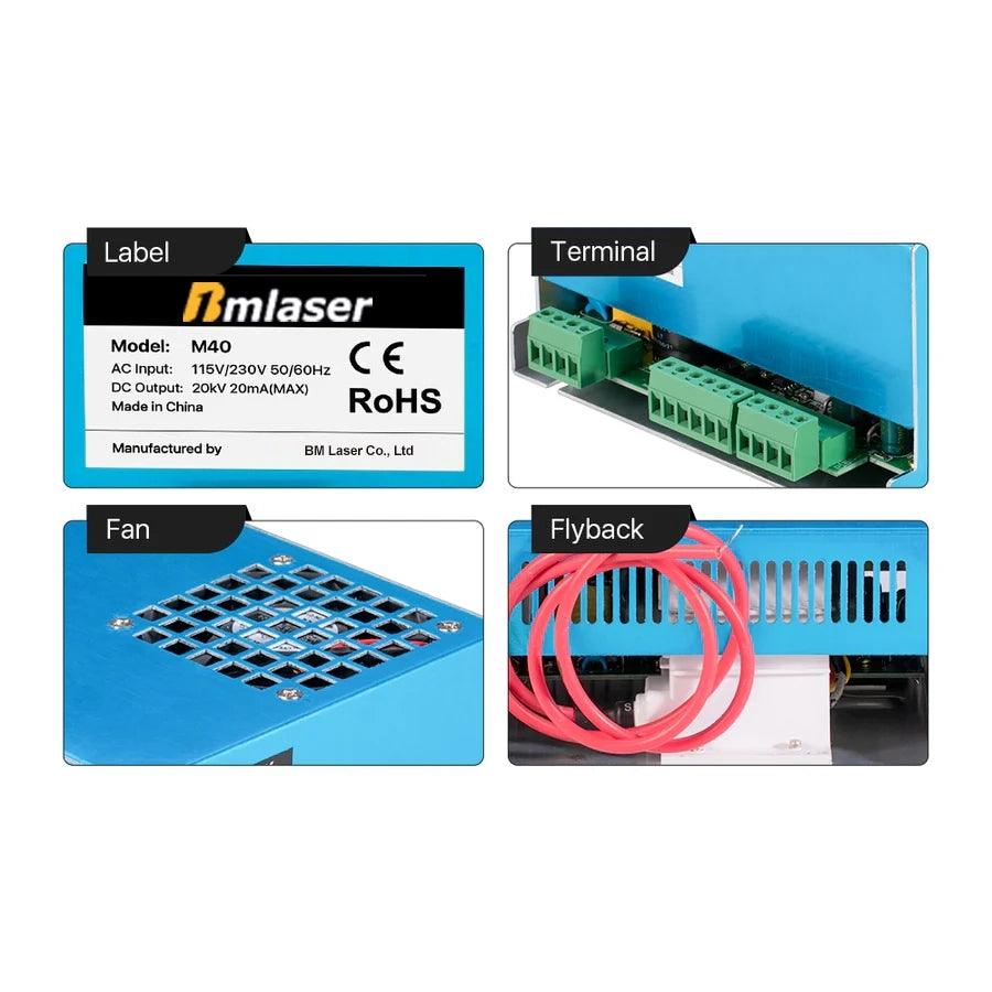 BMLaser 40W MYJG-NG CO2 Laser Power Supply