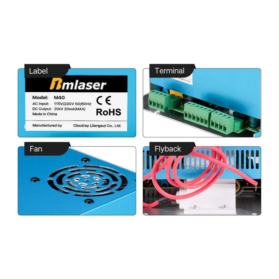 BMLaser 35-50W MYJG-40 OG CO2 Power Supply