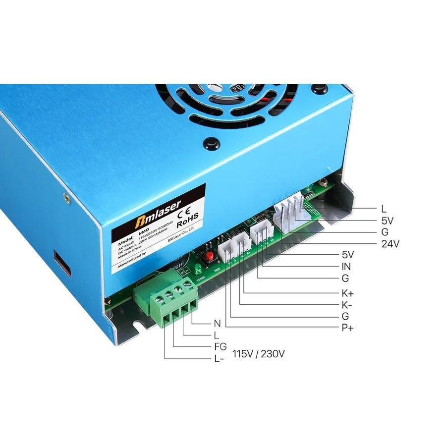 BMLaser 35-50W MYJG-40 OW CO2 Power Supply