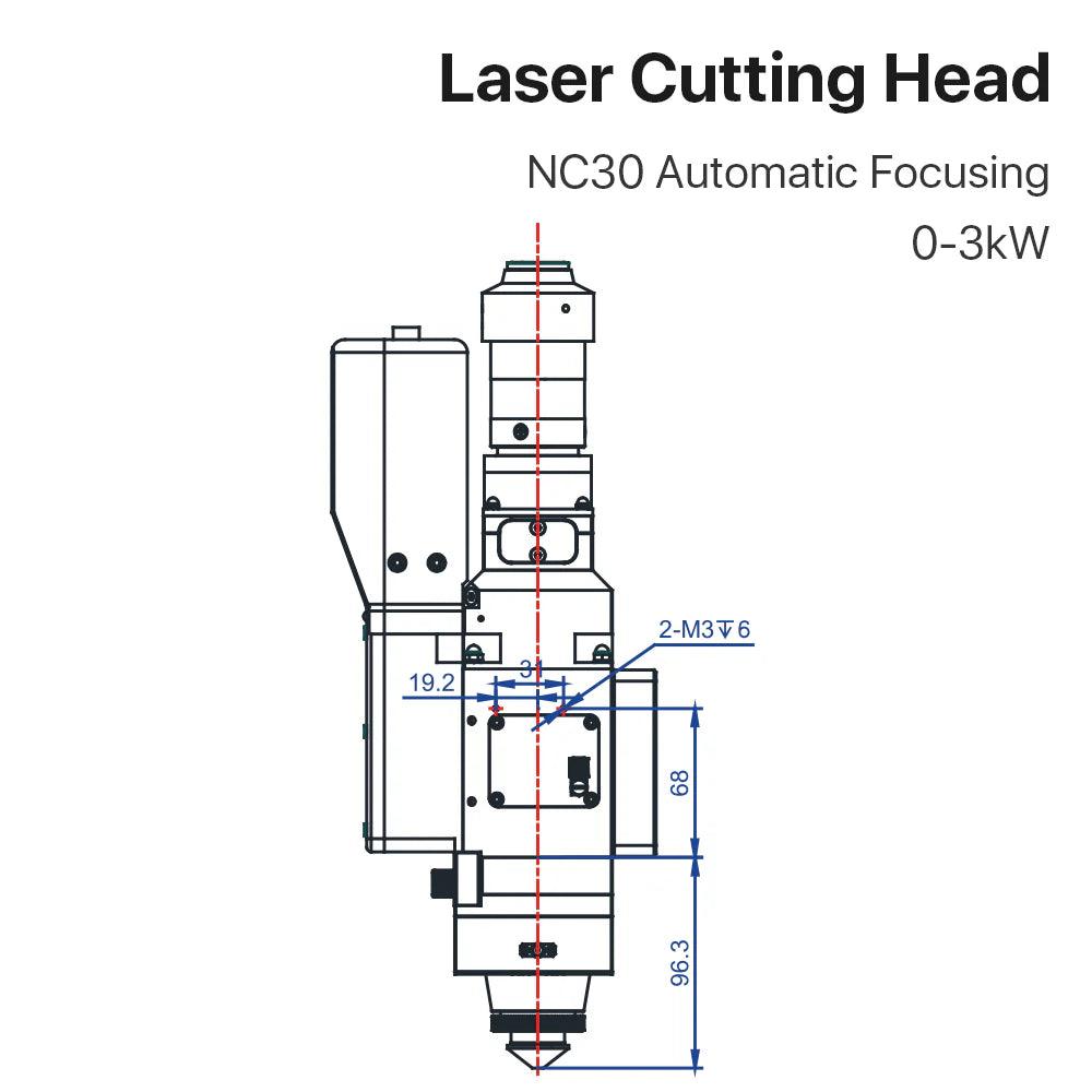 BMLaser 0-3KW WSX NC30 Autofocus Laser Cutting Head