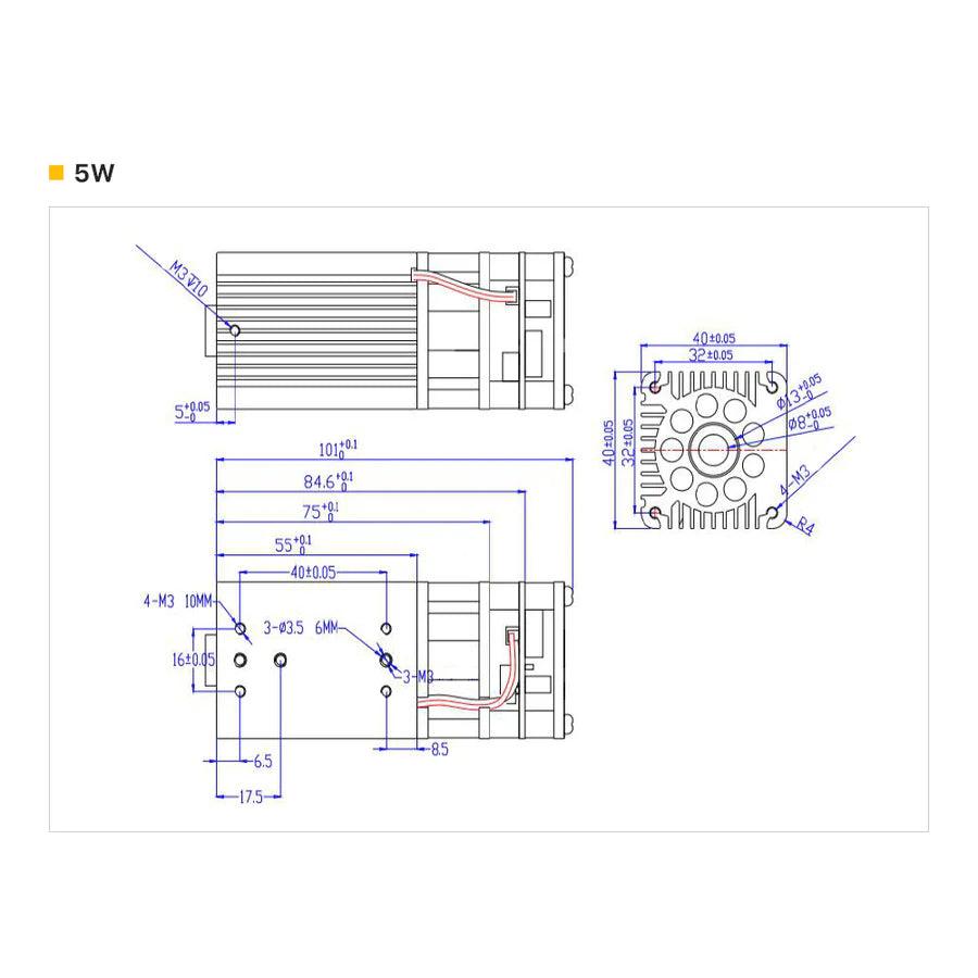 BMLaser 5W 10W 20W 450nm Blue Laser