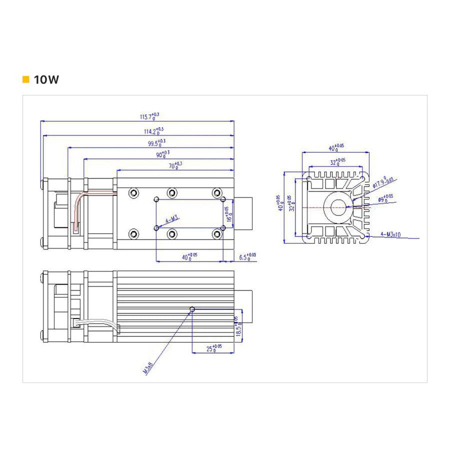 BMLaser 5W 10W 20W 450nm Blue Laser
