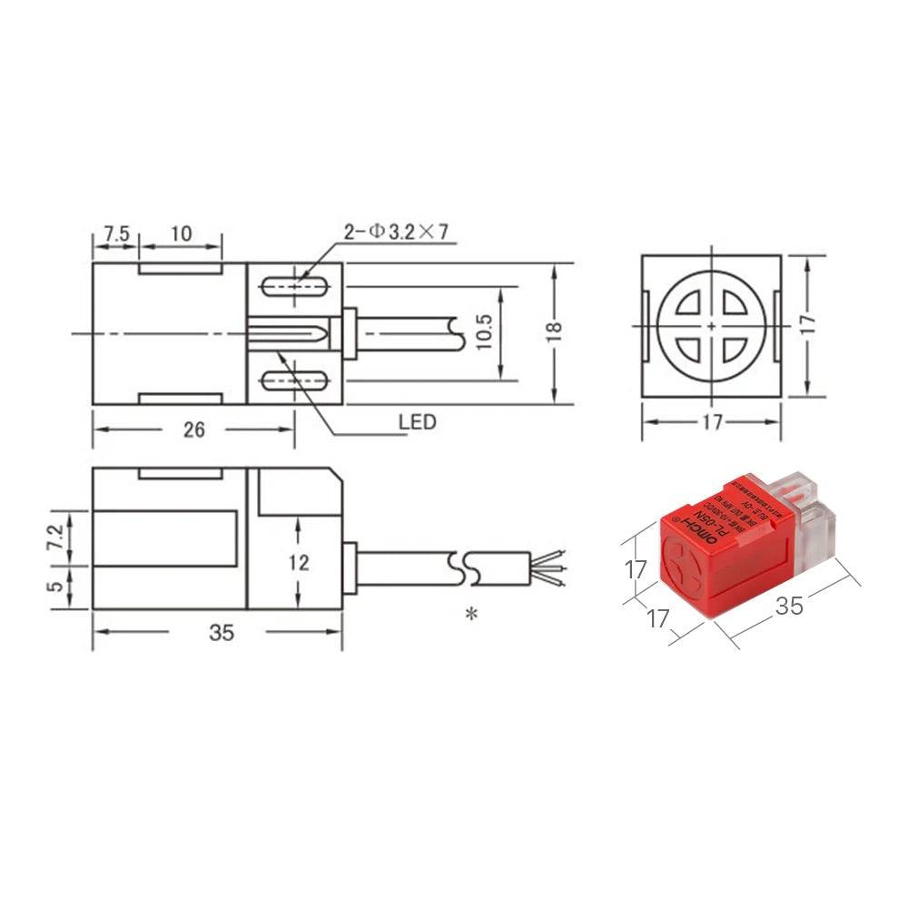 BMLaser Inductive Proximity Sensor Switches PL-05N