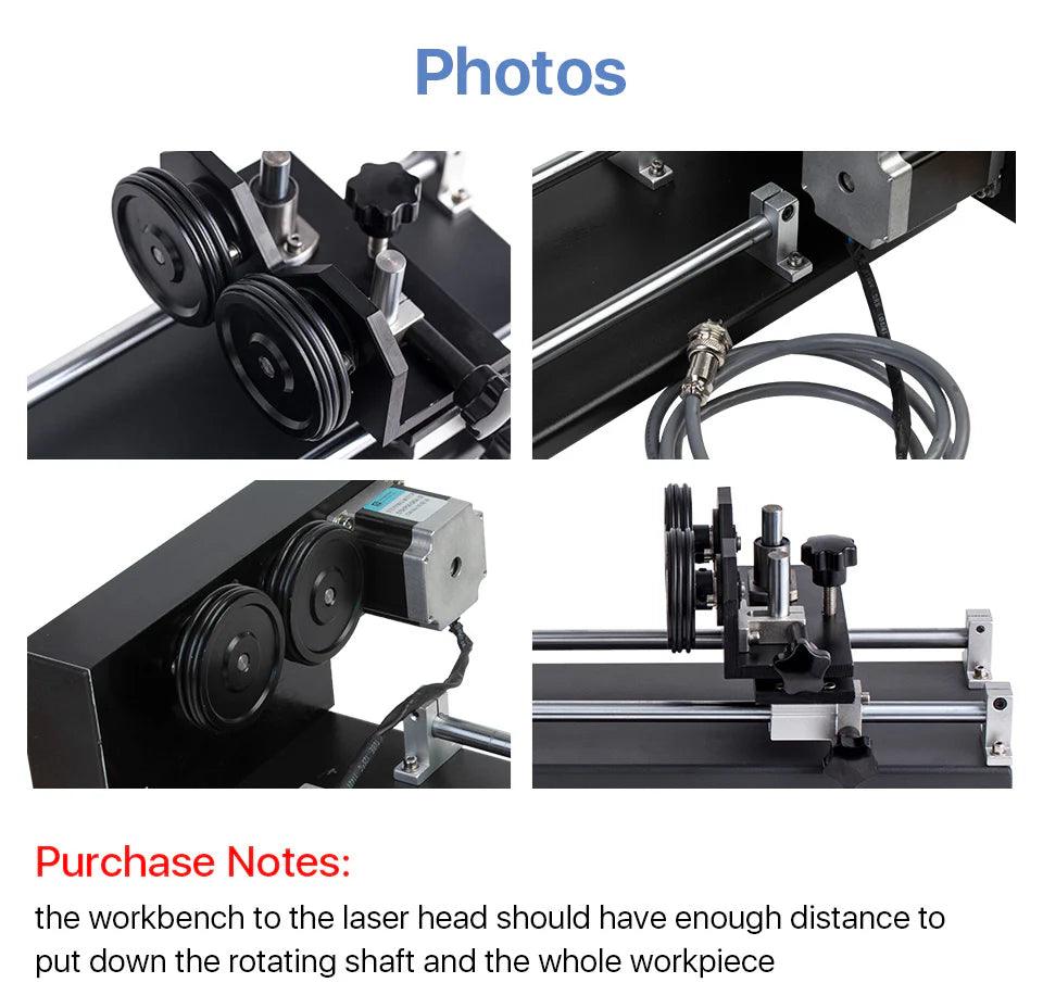 BMLaser Model A Rotary Engraving Attachment With Rollers