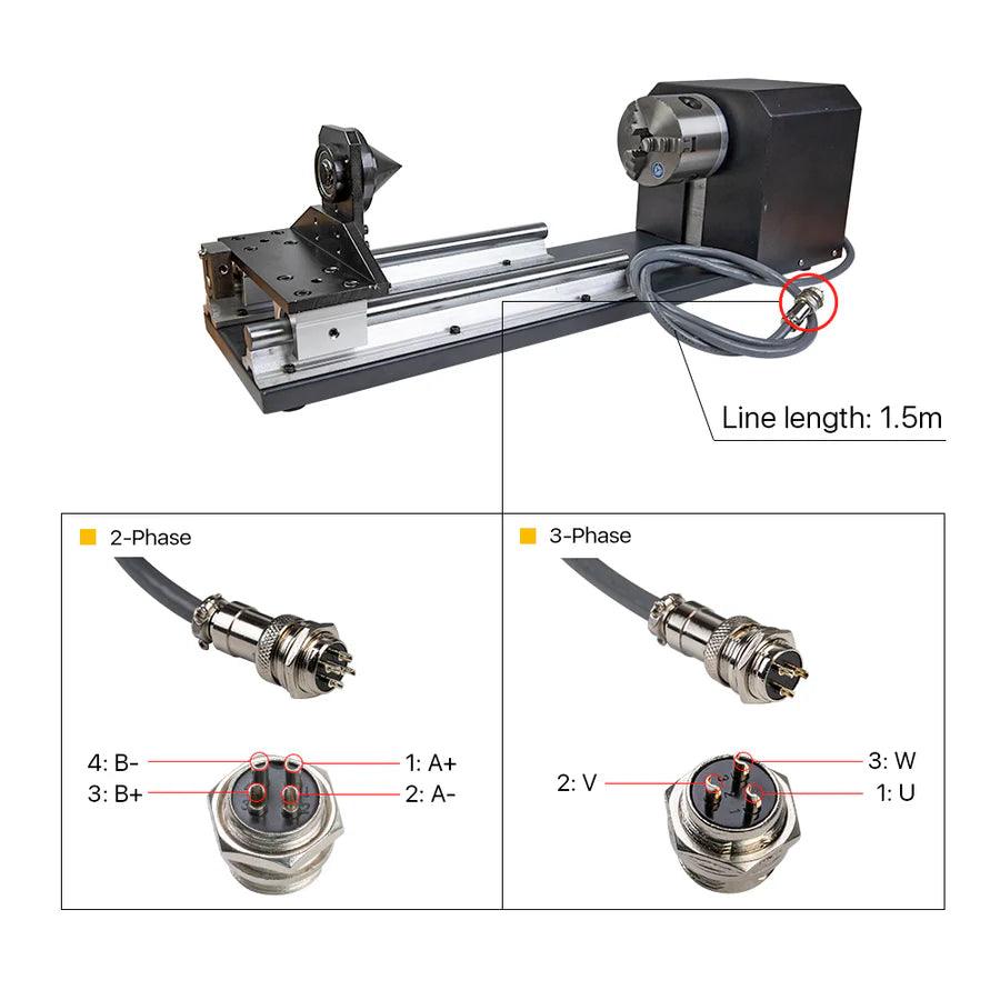 BMLaser Model B Rotary Engraving Attachment With Chucks