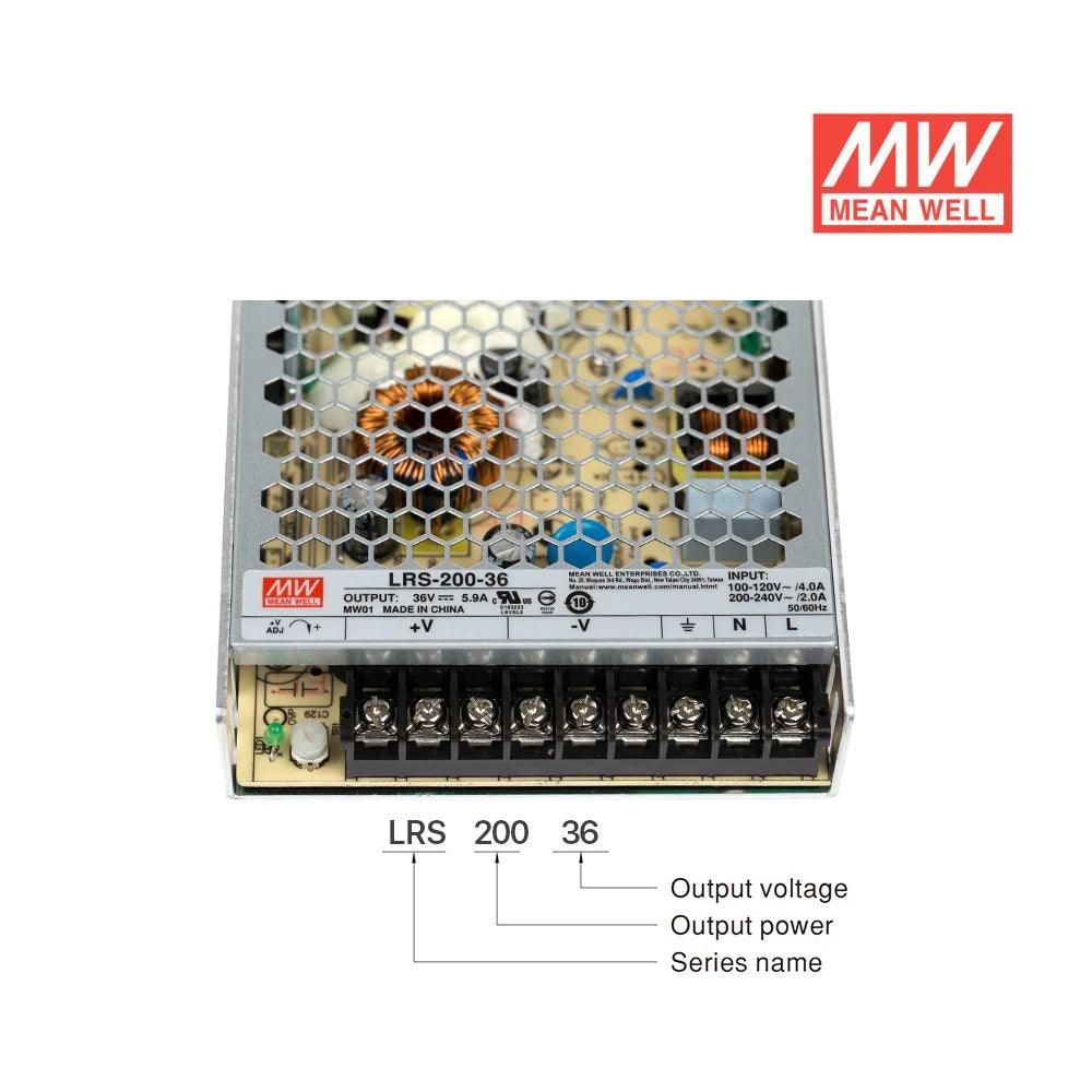 BMLaser 200W Original Meanwell LRS-200 Switch Power Supply
